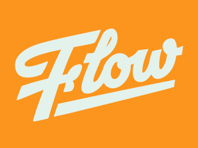 Flow color lettering typography