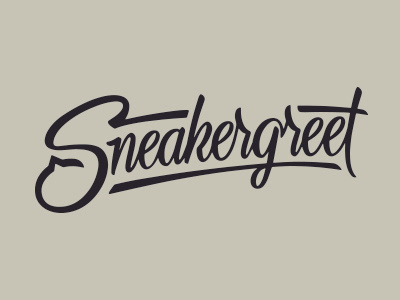 Sneakergreet Script lettering logo script typography