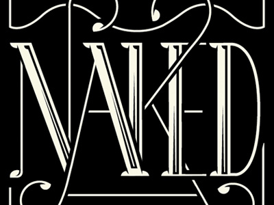 Naked labels lettering type wine