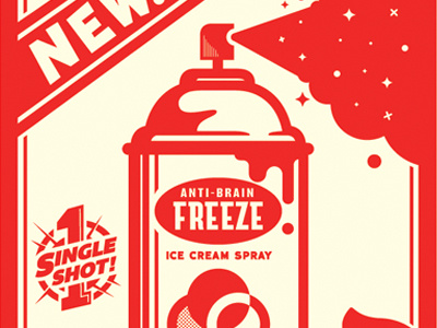 Anti-Brain Freeze illustration typography vector