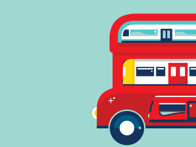 London transports bus illustration london poster vector