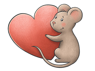 Illustration for "The Love Book" animal bouqet cartoon character character design children children illustration childrens book farm flower illustration mouse