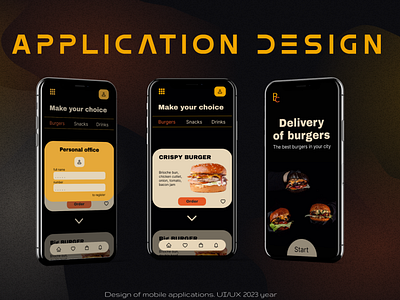 Burger delivery mobile application design