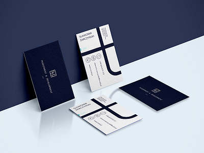 Investment & Development blue cards corporateidendity design invest logo minimalism