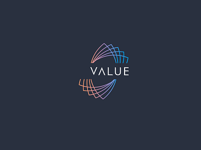 Value Logo blue branding communication design interaction logo minimalism typography