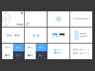 Brandbook - Value Dex blue branding design ui