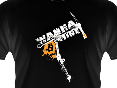 T-shirt illustration for Bitcoin Fest "Wanna Mine" bitcoin design illustration t shirt