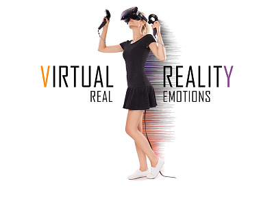 VIRTUAL REALITY / REAL EMOTION Branding Design banner branding design poster virtual reality real emotion