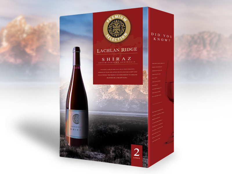Lachlan Ridge Red Wine packaging design by Ivan Milanovski on Dribbble