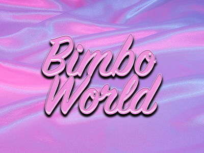 Bimbo World Logo Design bubble design graphic design logo pink