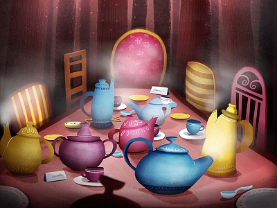 Tea Party art concept environment illustration lights