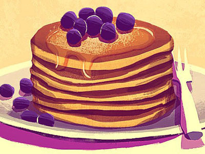 Pancakes breakfast food illustration moras panckake