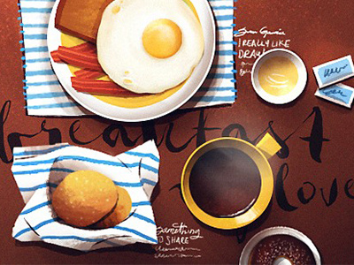 Breakfast brekfast coffee font food illustration morning top view