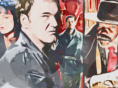 Quentin Tarantino Illustration drawing illustration art quentin tarantino