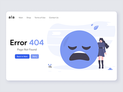 Error 404 Page. Daily Ui Challenge, Day 8 dailyui design illustration ui ux web