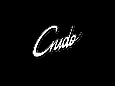 Crudo Letering Brush branding crudo design font icon illustration lettering art logo typography vector
