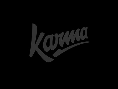 kARMA crudo karma lettering art tipografia vector