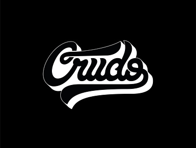 Lettering Crudo branding design font icon illustration lettering art logo tipografia typography vector