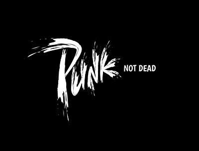 Punk Not Dead design font lettering art logo tipografia vector