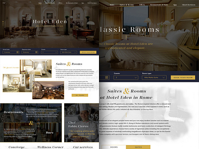 Hotel Eden booking hotel interface ui website