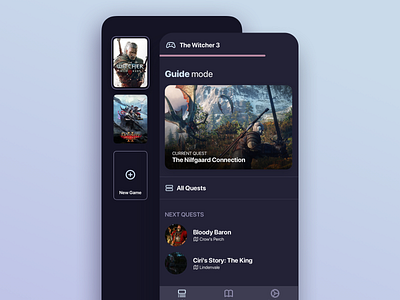 A Game Guide App Screen