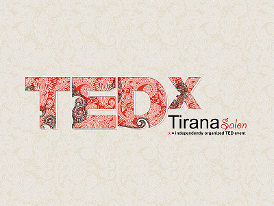"TEDx Tirana Salon" event logo curator design event image logo pomegranate ted tedx tedx tirana tedxwomen