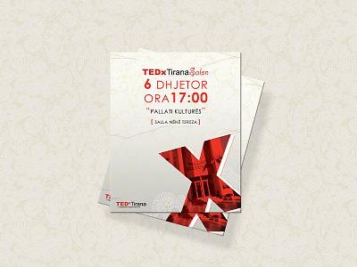 "TEDx Tirana Salon" event poster curator design event image logo pomegranate ted tedx tedxwomen tirana