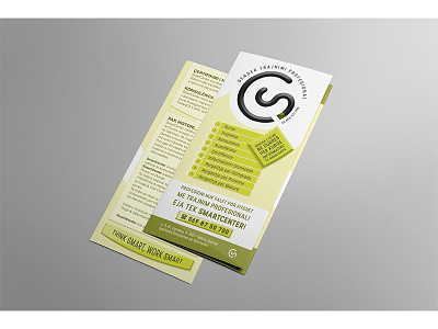 Smart Center - trifold brochure center flyer green identity leaflet lime professional smart training trifold