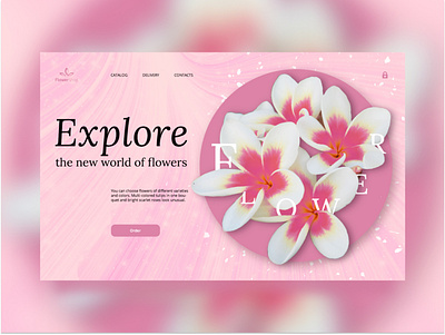 Design for an online flower shop concept design ecommerce first screen flower shop flowers header online shop online store typography ui web web design