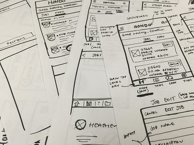 Hondo Mobile App Sketch mobile app process sharpie sketch