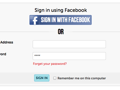 New Sign In css facebook ui web design