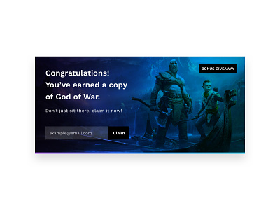 Daily UI 097 :: Giveaway 097 daily ui 097 day 097 giveaway god of war modal popup
