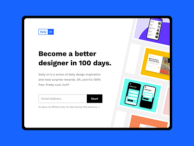 Daily UI 100 :: Daily UI Landing Page