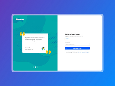 Foureyes :: Login Pages authentication forgot password form gradient minimal minimalist sign in sign up