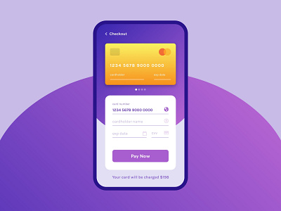 Daily UI 002 :: Credit Card Checkout 002 credit card credit card checkout daily ui daily ui 002 day 002 gradient payment ui