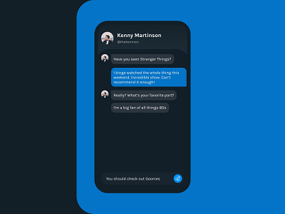 Daily UI 013 :: Direct Messaging 013 chat chat app daily ui daily ui 013 dark mode day 013 direct messaging gradient messaging app texting ui