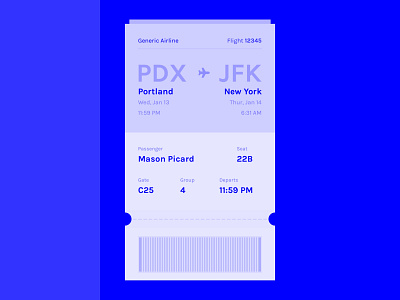 Daily UI 024 :: Boarding Pass