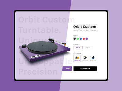 Daily UI 033 :: Customize Product 033 customizable customize product daily ui daily ui 033 day 033 turntable ui