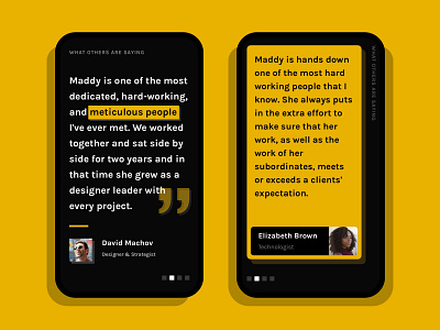 Daily UI 039 :: Testimonials 039 daily ui daily ui 039 day 039 testimonial testimonials ui