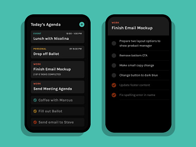 Daily UI 042 :: ToDo List 042 daily ui daily ui 042 dark mode day 042 todo todo app todolist ui