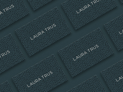 Business Card Design for Laura Trus brand identity design branding business card business card design logo logodesign logotype pattern wordmark