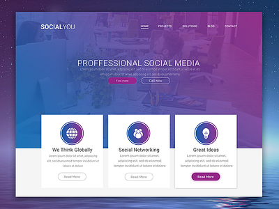 Social Media Agency Website app application design intarface interaction ios iphone mobile mockup screen ui ux