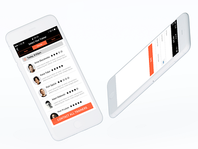 Another Fitness App's Mockup app application date day fitness ios iphone month orange picker rainer year