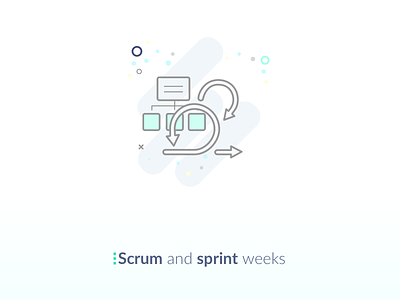 Scrum Icon agile app desktop icon illustration lean logo scrum sprint web week wireframe