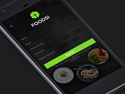 Sign up area for my upcoming project android app application design food material design product design sign ui user interface ux