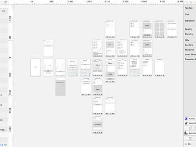 First stage of wireframing