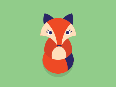 Fox #1 animal cute design flat fox happy illustration kids medical orange vector