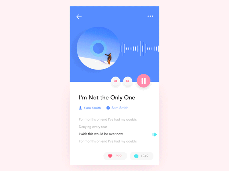 Music player-2 collection dynamic effect music player ui ux
