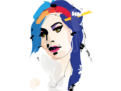 Amy Winehouse abstract abstract artwork adobe illustrator branding design graphic design illustration logo music ui
