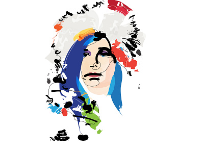 Janis Joplin abstract abstract artwork adobe illustrator design graphic design illustration modern art music